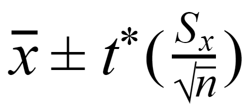 T-Interval equation